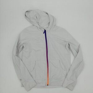 Athleta Girl White Hooded Sweatshirt Size L 12